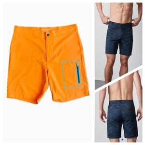 Mack Weldon The Swim Board Short Orange Spark 33/34